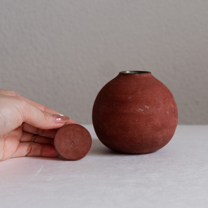 大森健司 赤土 蓋物 No.6