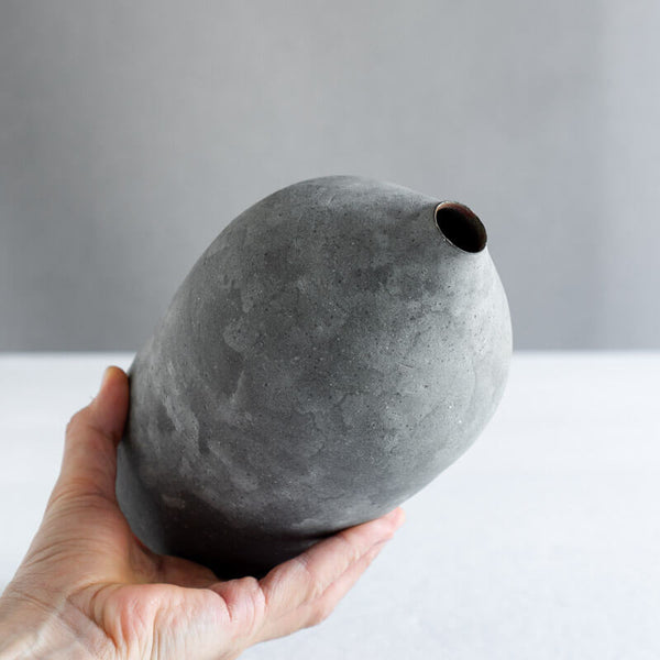 大森健司 黒土 花器  No.10