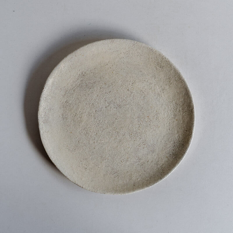 Mutsumi Ohashi 19cm ash glaze round plate