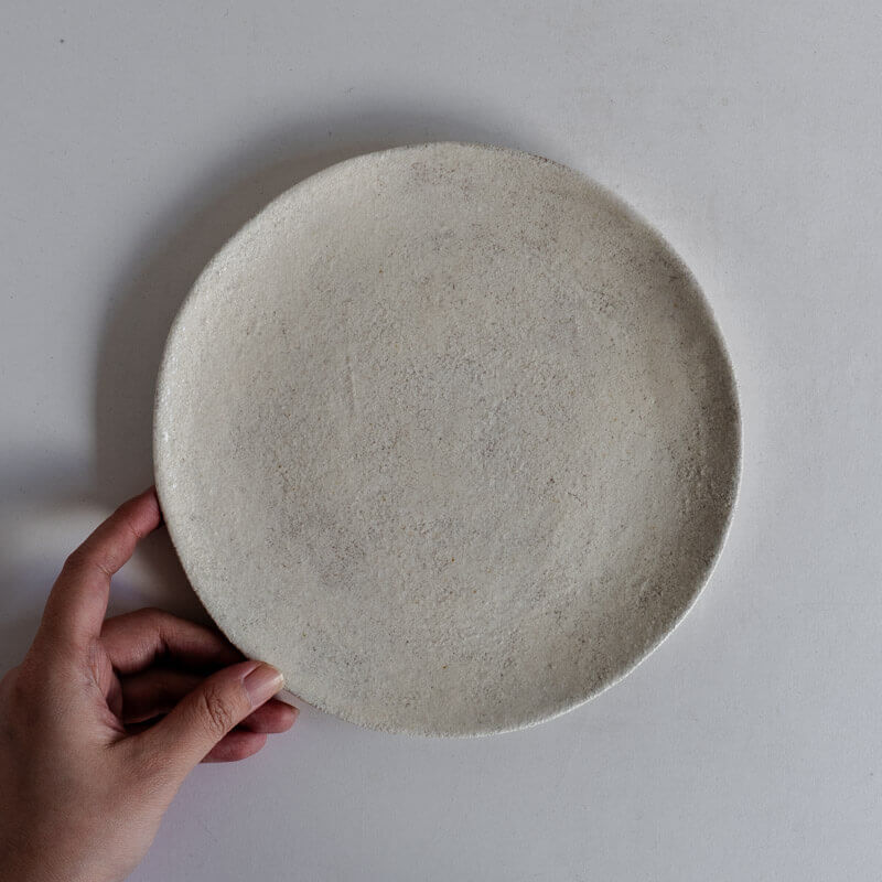 Mutsumi Ohashi 19cm ash glaze round plate
