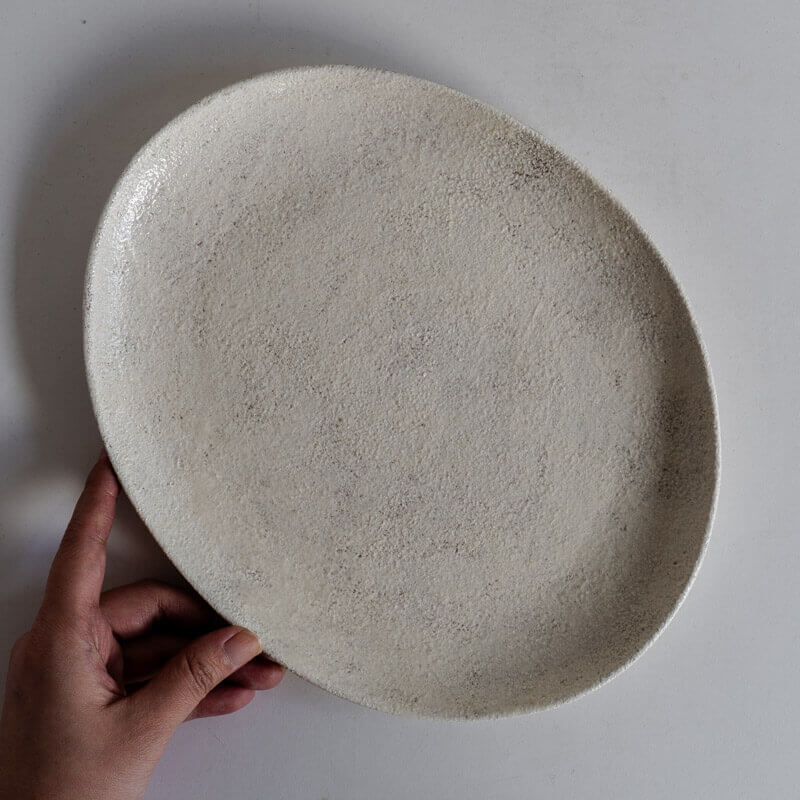 Ohashi Mutsumi Ash Glaze Oval Plate