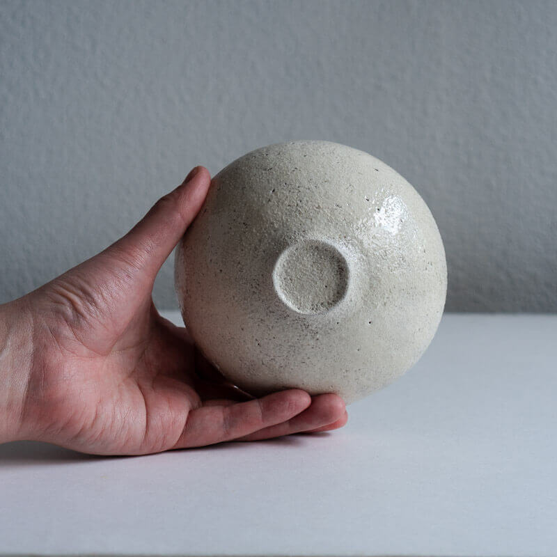 Ohashi Mutsumi, Ash Glaze, Small Shallow Bowl