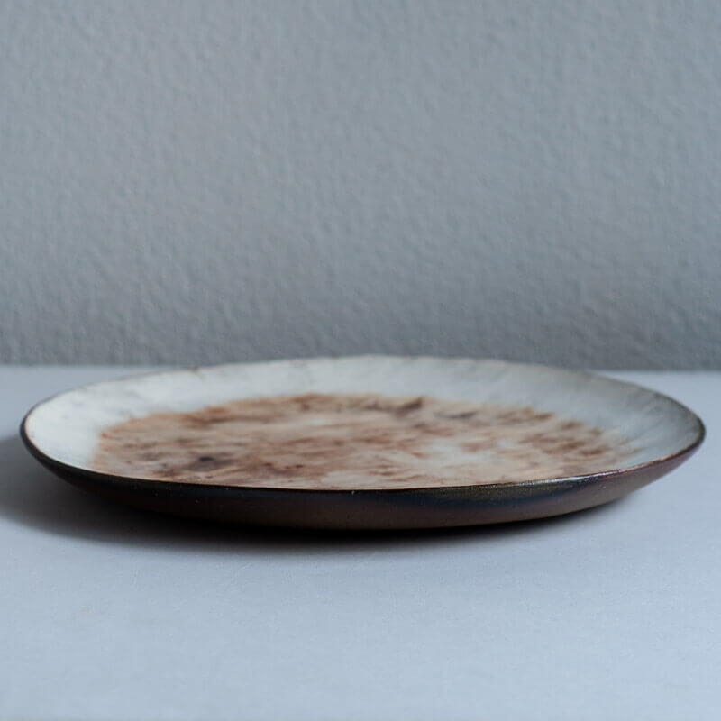 Mutsumi Ohashi 26cm Yakishime Kohiki Round Plate B