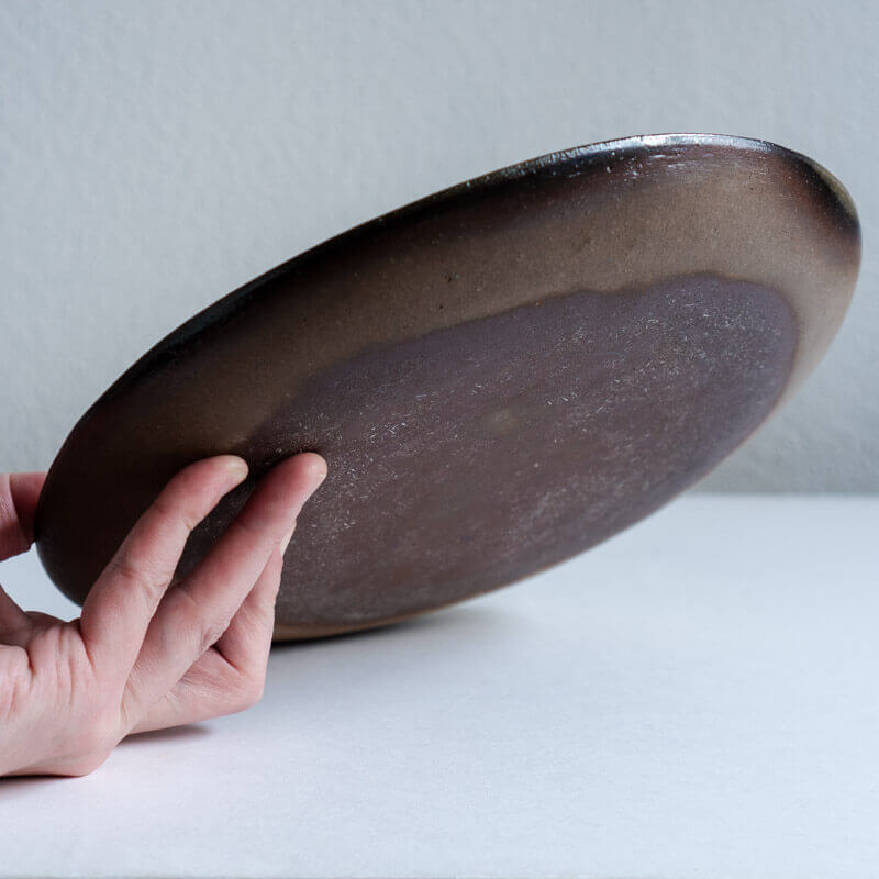 Mutsumi Ohashi 26cm Yakishime Kohiki Round Plate B
