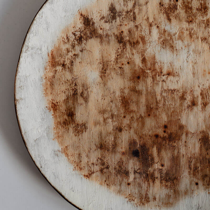 Mutsumi Ohashi 26cm Yakishime Kohiki Round Plate B