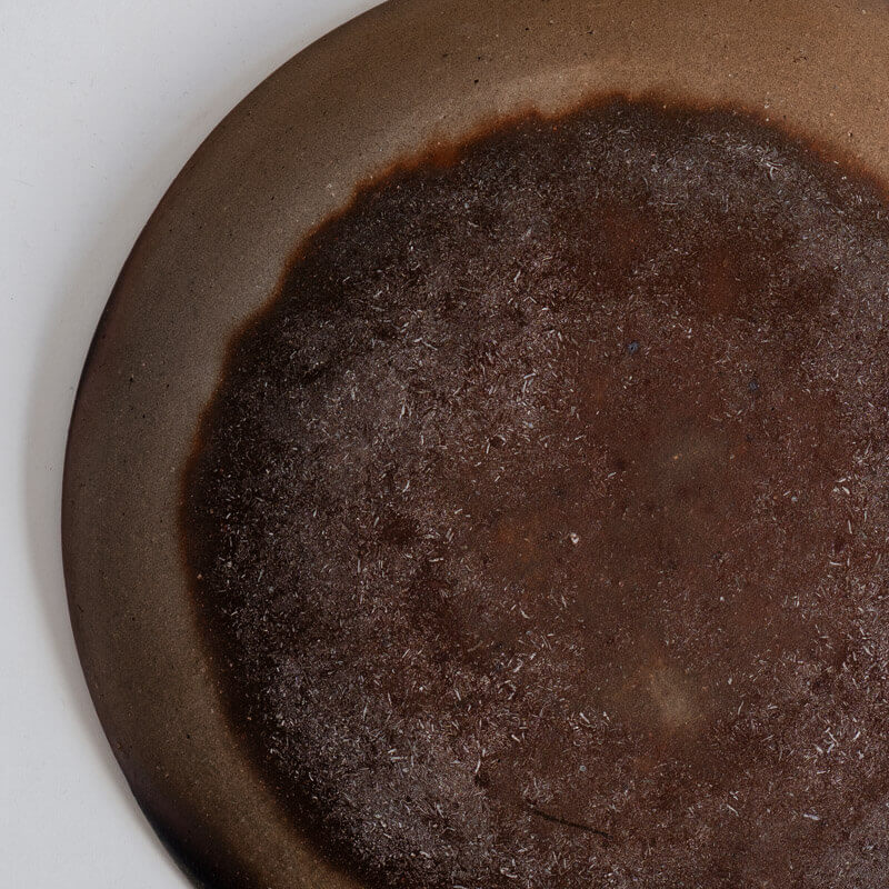 Mutsumi Ohashi 26cm Yakishime Kohiki Round Plate B