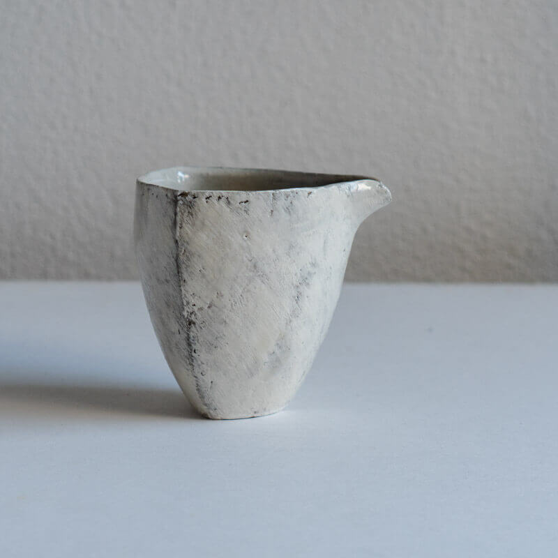 Mutsumi Ohashi Ash Glaze Spouted Bowl, Triangle