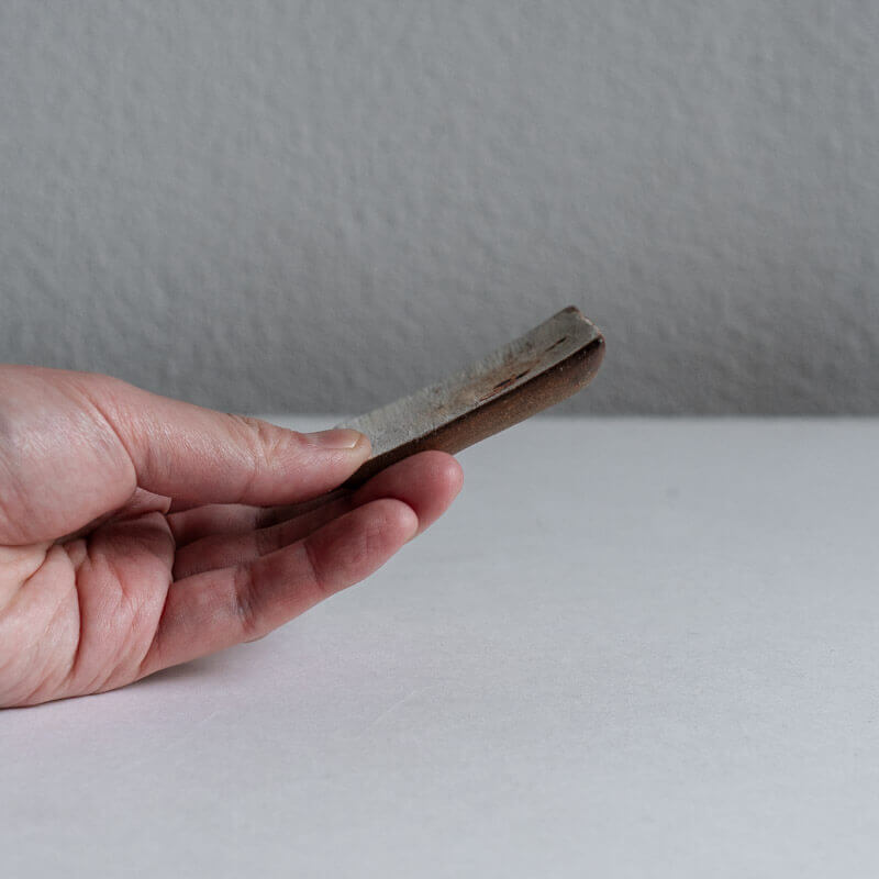 Mutsumi Ohashi Ceramic Plate, Kohiki-style, Small, Square A
