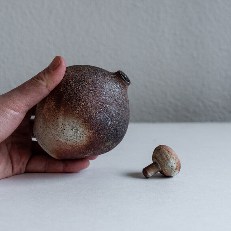 Mutsumi Ohashi Bizen-ware Kohiki Pottery Vase with Lid B