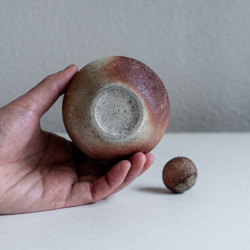 Mutsumi Ohashi Bizen-ware Kohiki Pottery Vase with Lid B