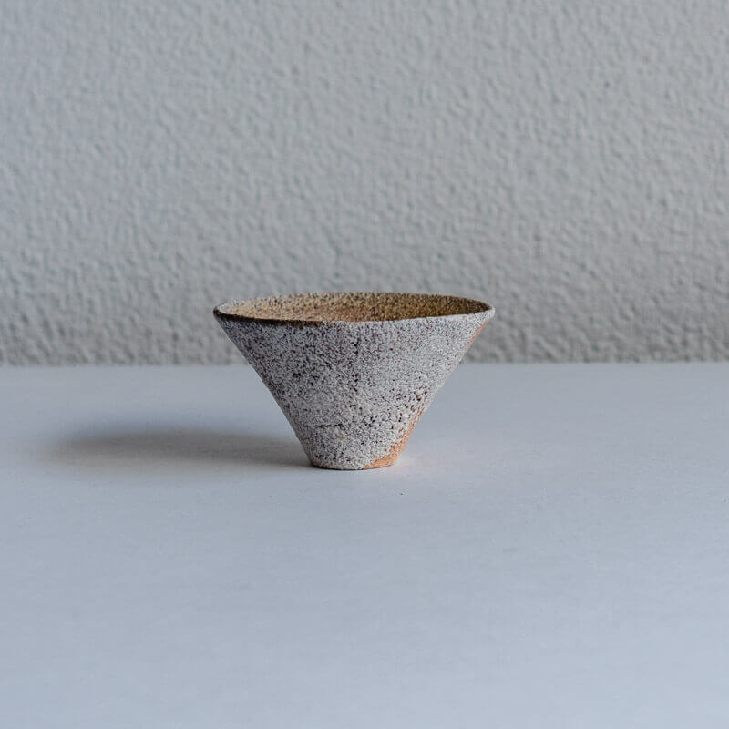 Mutsumi Ohashi Bizen-style Hakeme Guinomi Sake Cup A