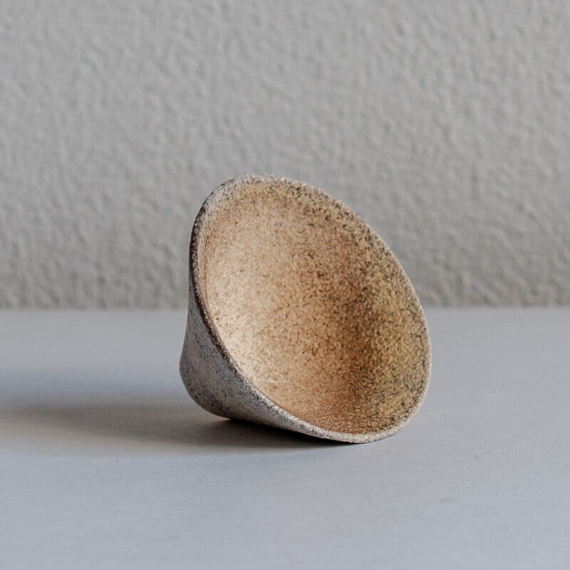 Mutsumi Ohashi Bizen-style Hakeme Guinomi Sake Cup A