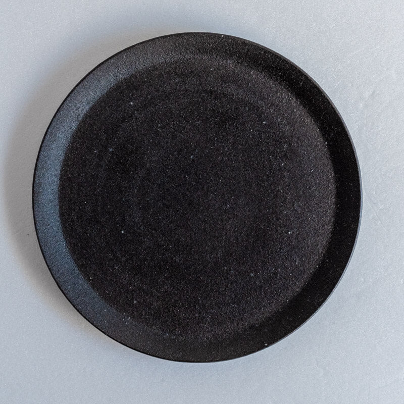 Tashiro Noriaki Black and Grey Glazed Plate 22.5cm