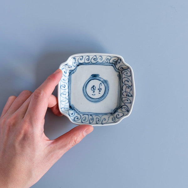 上野尚子 福文字 角小皿