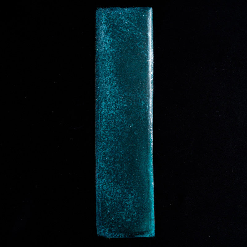 山森萌子（八十舎） 青緑釉 板角皿 32cm