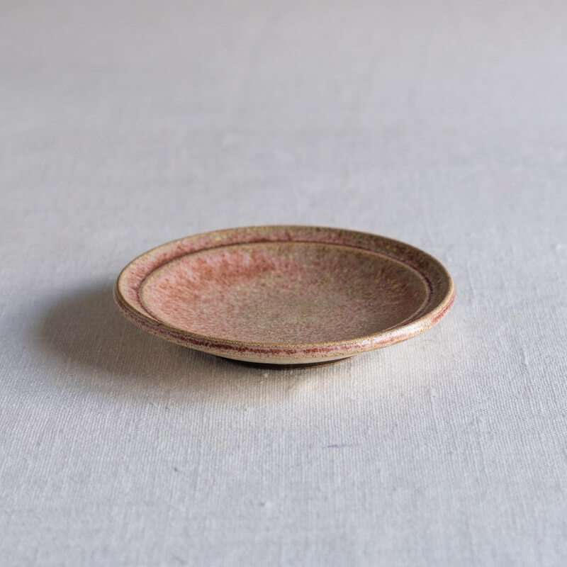 Yoshida Takehisa Red-Glazed Rimmed Bean Dish
