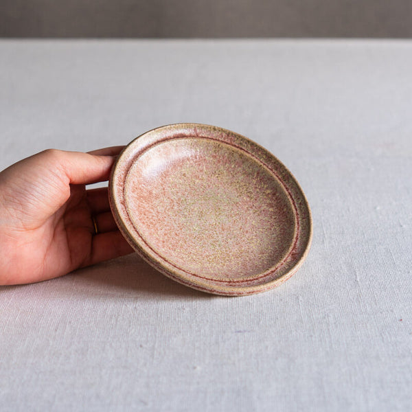 吉田丈 赤彩 リム豆皿