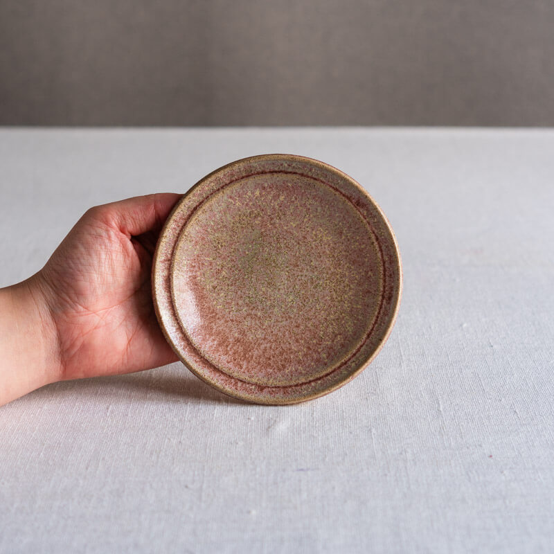 Yoshida Takehisa Red-Glazed Rimmed Bean Dish