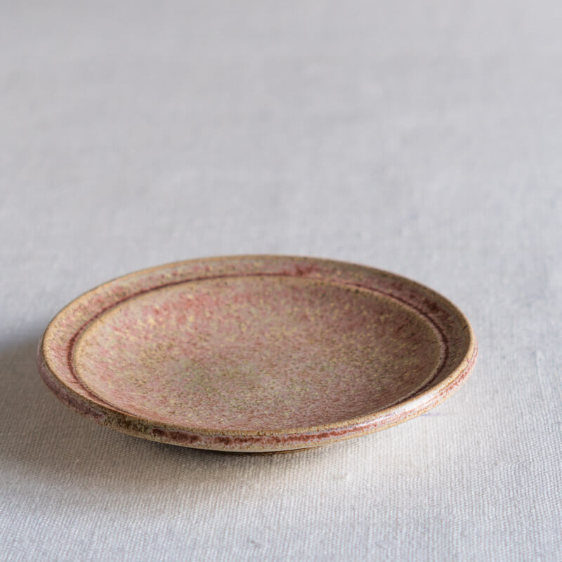 Yoshida Takehisa Red-Glazed Rimmed Bean Dish