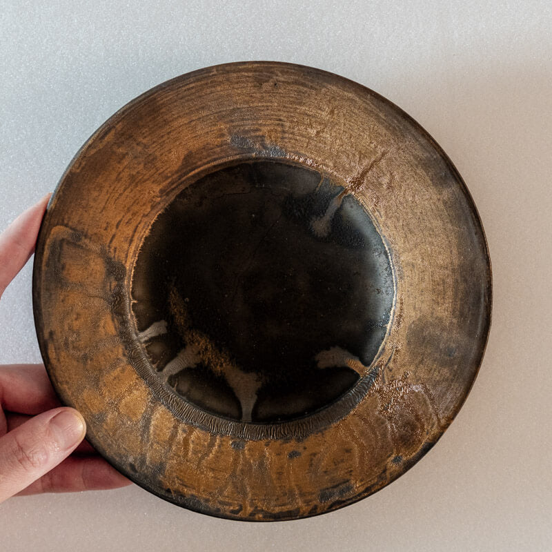 Yoshida Take Bronzed Rim Plate – うつわ屋まほろ