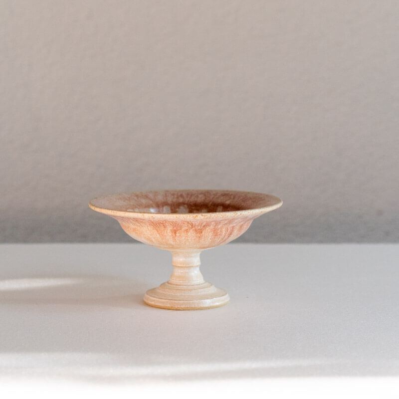Yoshida Jo Reddish Ceramic Compote Dish B