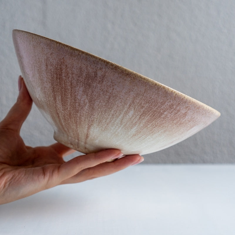 吉田丈 赤彩 深鉢