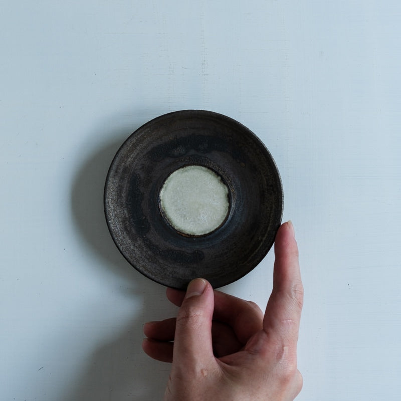 吉田丈 白釉 豆皿