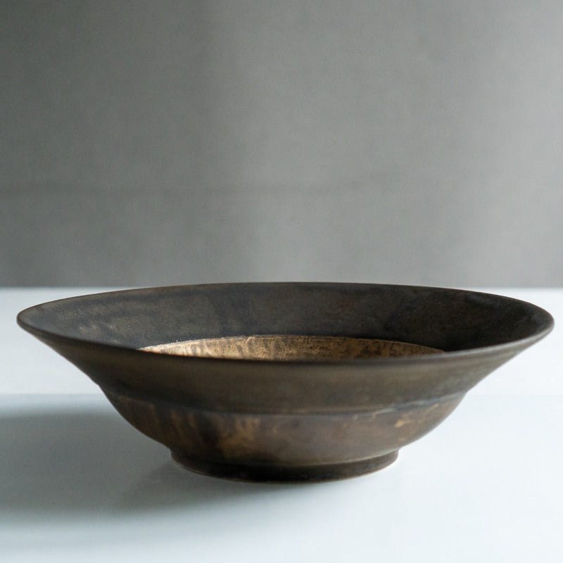吉田丈 ブロンズ リム鉢 C
